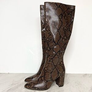 New! 14th & Union Jarden Snake Print Knee High Boot 5.5